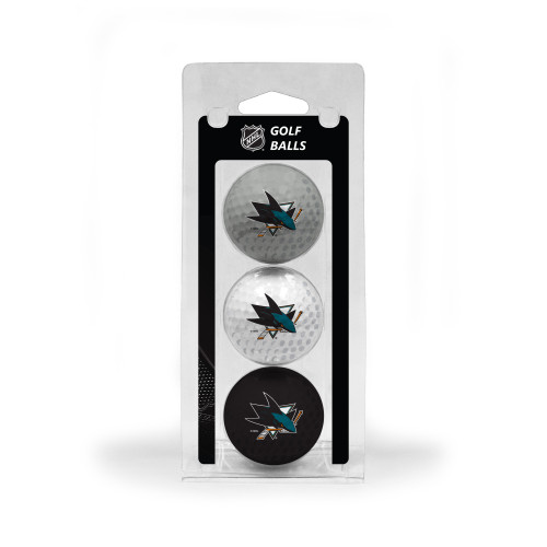 San Jose Sharks 3 Golf Ball Pack