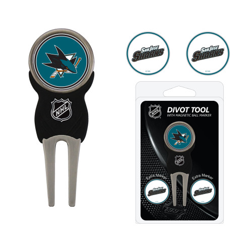 San Jose Sharks Divot Tool Pack With 3 Golf Ball Markers