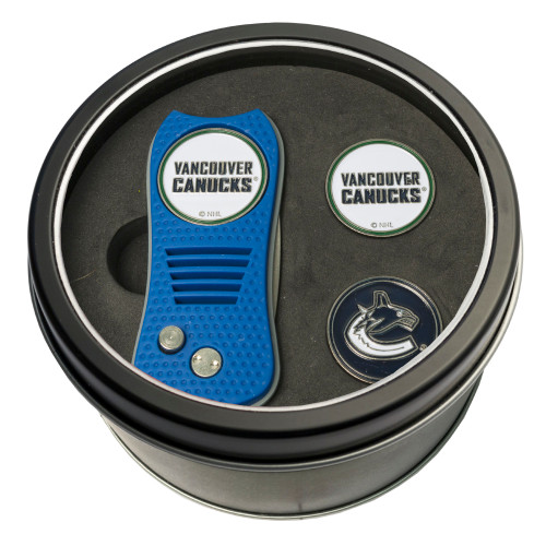 Vancouver Canucks Tin Gift Set with Switchfix Divot Tool and 2 Ball Markers