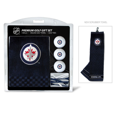 Winnipeg Jets Embroidered Golf Towel, 3 Golf Ball, and Golf Tee Set