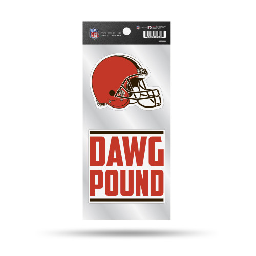 Cleveland Browns Double Up Die Cut Sticker