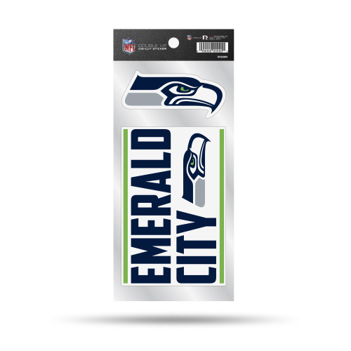 Seattle Seahawks Double Up Die Cut Sticker