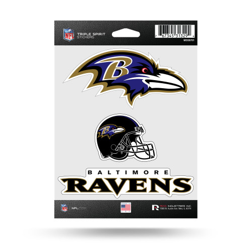 Baltimore Ravens Triple Spirit Stickers