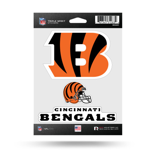 Cincinnati Bengals Triple Spirit Stickers