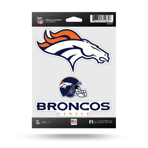 Denver Broncos Triple Spirit Stickers