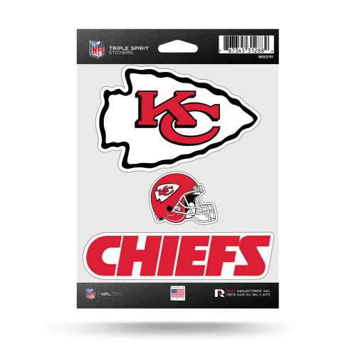 Kansas City Chiefs Triple Spirit Stickers