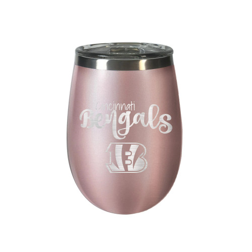 Cincinnati Bengals 10 oz. Rose Gold BLUSH Wine Tumbler