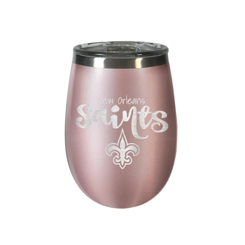 New Orleans Saints 10 oz. Rose Gold BLUSH Wine Tumbler