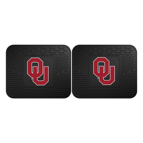 University of Oklahoma - Oklahoma Sooners 2 Utility Mats OU Primary Logo Black