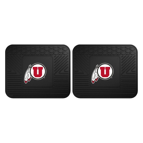 University of Utah - Utah Utes 2 Utility Mats Circle & Feather Logo Black