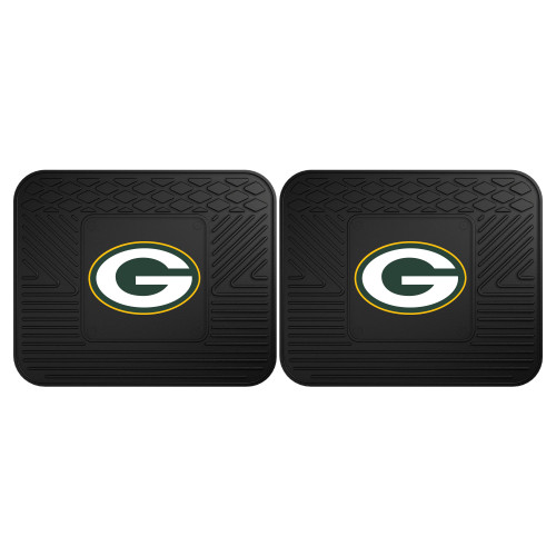Green Bay Packers 2 Utility Mats G Primary Logo Black