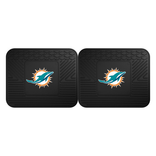 Miami Dolphins 2 Utility Mats Dolphin Primary Logo Black