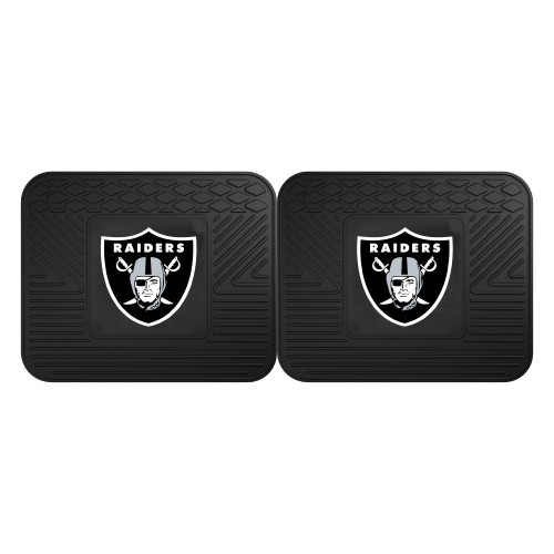 Las Vegas Raiders 2 Utility Mats Raider Shield Primary Logo Black