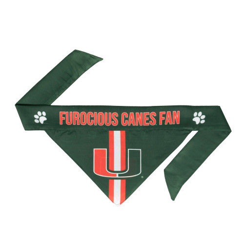 Miami Hurricanes Pet Bandanna Size M