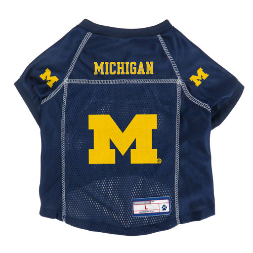 Michigan Wolverines Pet Jersey Size L