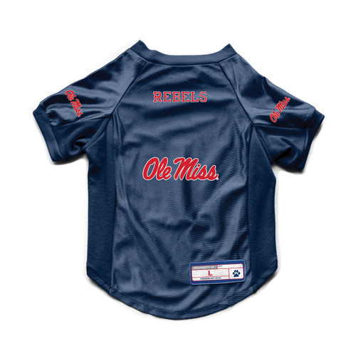Mississippi Rebels Pet Jersey Stretch Size XS