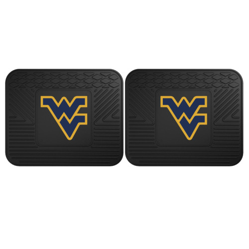 West Virginia University - West Virginia Mountaineers 2 Utility Mats Flying WV Primary Logo Black