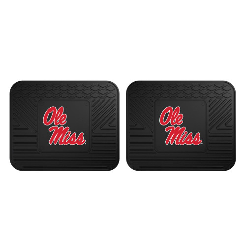 University of Mississippi - Ole Miss Rebels 2 Utility Mats "Ole Miss" Script Logo Black
