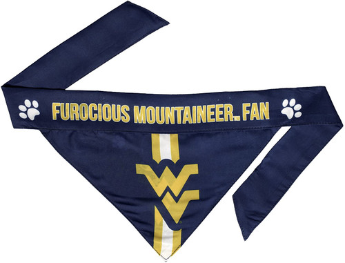 West Virginia  Mountaineers Pet Bandanna Size M