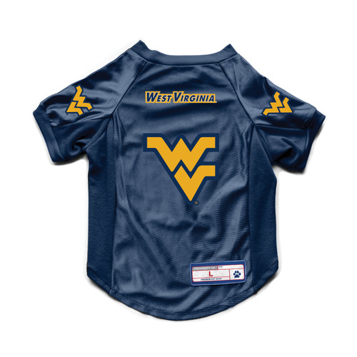 West Virginia Mountaineers Pet Jersey Stretch Size Big Dog