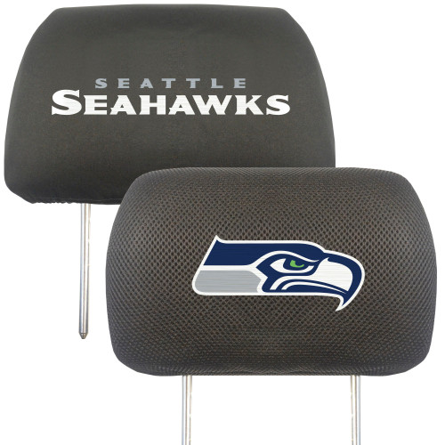 Seattle Seahawks Head Rest Cover   Black