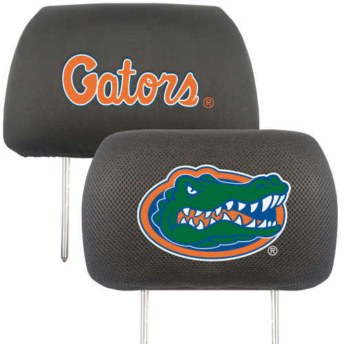 University of Florida - Florida Gators Head Rest Cover Gator Head Primary Logo and Wordmark Black