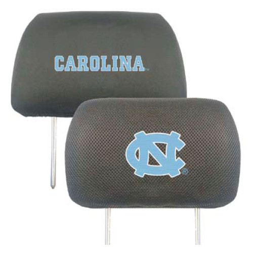 University of North Carolina at Chapel Hill - North Carolina Tar Heels Head Rest Cover "NC" Logo & Wordmark Black