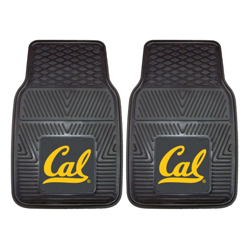 University of California, Berkeley - Cal Golden Bears 2-pc Vinyl Car Mat Set "Script Cal" Logo Black