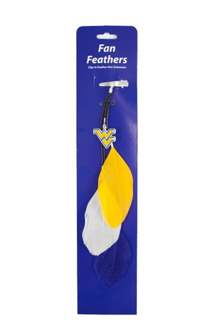 West Virginia Mountaineers Team Color Feather Hair Clip