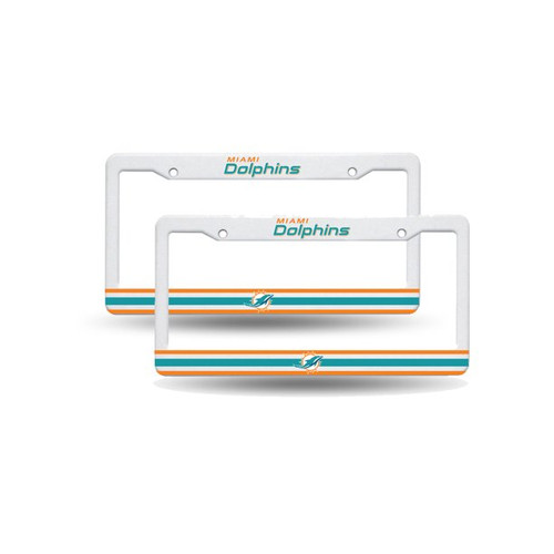 Miami Dolphins White Plastic Frame