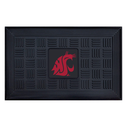 Washington State University - Washington State Cougars Medallion Door Mat WSU Primary Logo Black