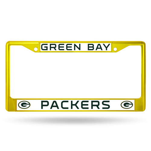 Green Bay Packers Colored License Plate Frame Secondary Yellow