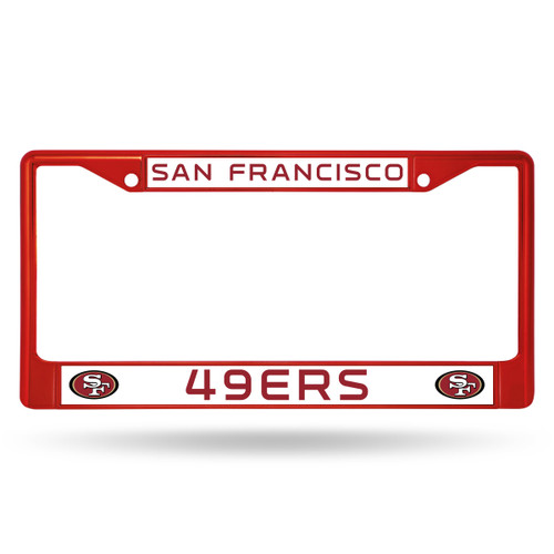 San Francisco 49ers Colored License Plate Frame Red