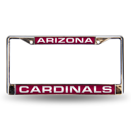 Arizona Cardinals Laser Chrome License Plate Frame Red