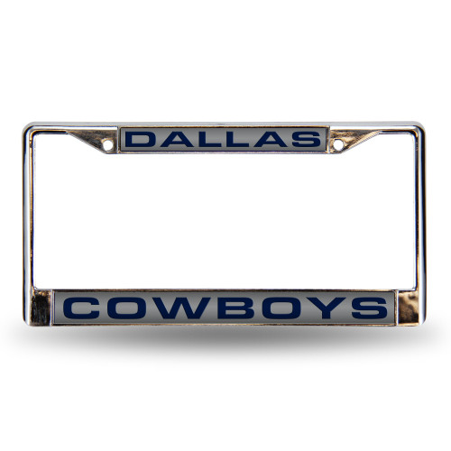 Dallas Cowboys Laser Chrome License Plate Frame Silver