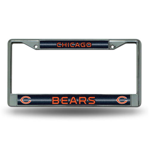 Chicago Bears Bling Chrome License Plate Frame