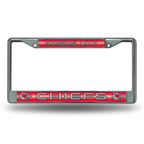 Kansas City Chiefs Bling Chrome License Plate Frame