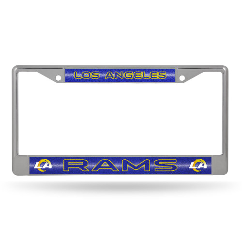 Los Angeles Rams Bling Chrome License Plate Frame