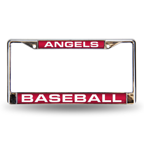 Los Angeles Angels Laser Chrome License Plate Frame Red