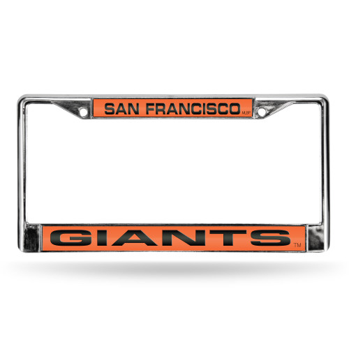 San Francisco Giants Laser Chrome License Plate Frame Orange