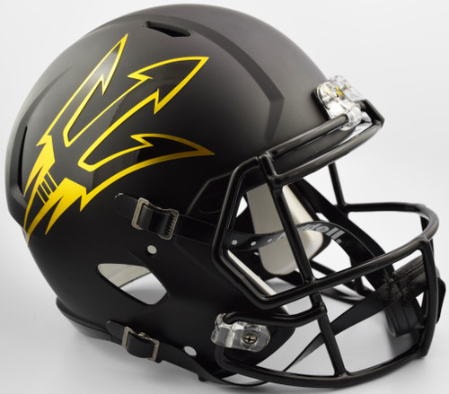 Arizona State Sun Devils Helmet Riddell Replica Full Size Speed Style Satin Black