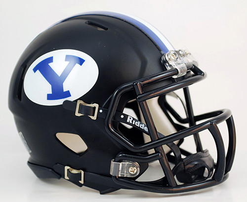 BYU Cougars Helmet Riddell Replica Mini Speed Style Matte Black