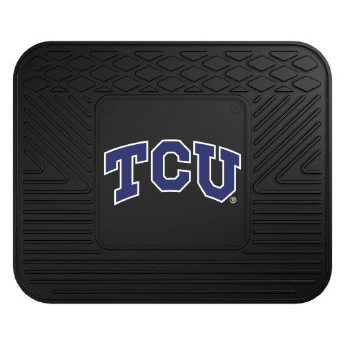 Texas Christian University - TCU Horned Frogs Utility Mat TCU Primary Logo Black