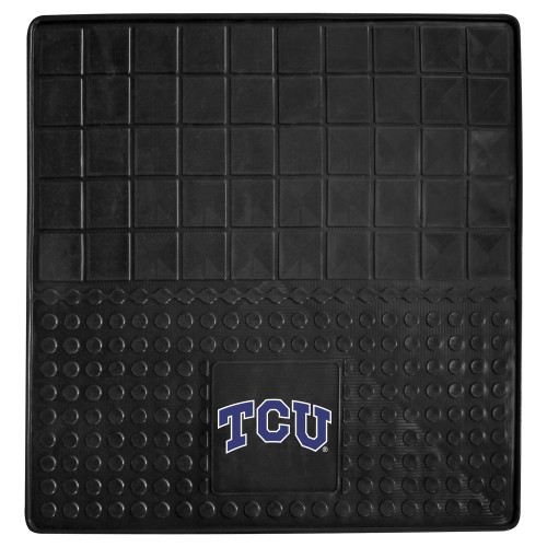 Texas Christian University - TCU Horned Frogs Heavy Duty Vinyl Cargo Mat TCU Primary Logo Black