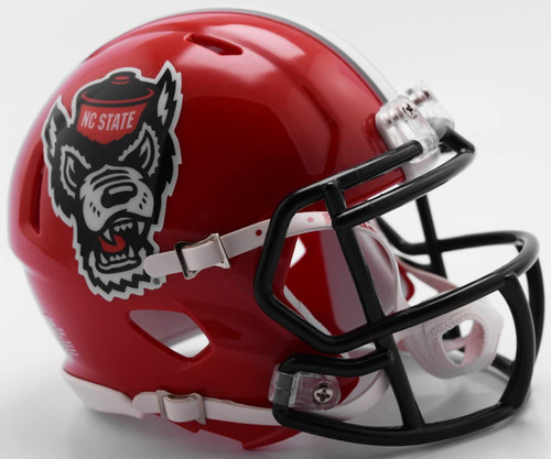 North Carolina State Wolfpack Helmet Riddell Replica Full Size Speed Style Red Tuffy Design
