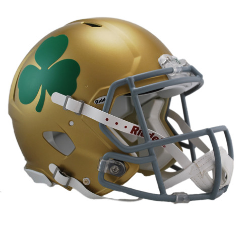 Notre Dame Fighting Irish Helmet - Riddell Authentic Full Size - Speed Style - 2016 Shamrock