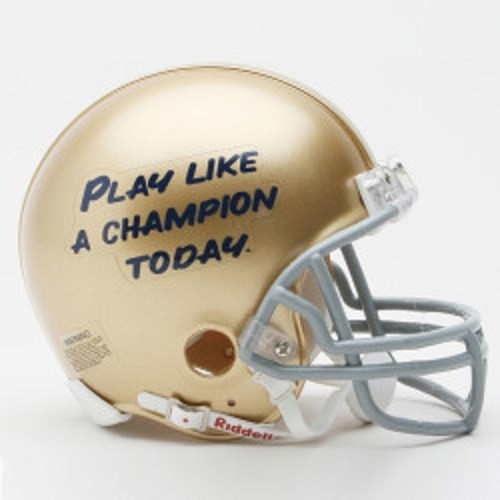 Notre Dame Fighting Irish Helmet - Riddell Replica Mini - VSR4 Style - P.LA.C.T.