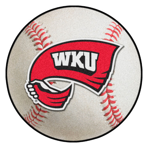 Western Kentucky University - Western Kentucky Hilltoppers Baseball Mat "Flag WKU" Logo White