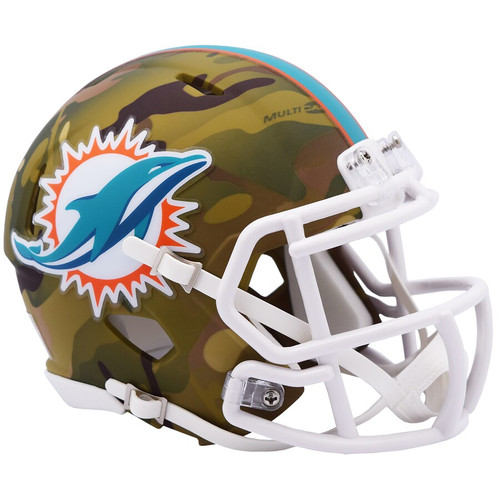 Miami Dolphins Helmet Riddell Replica Mini Speed Style Camo Alternate