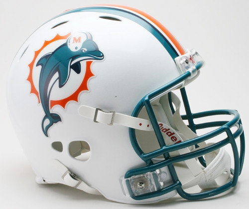 Miami Dolphins Helmet Riddell Authentic Full Size VSR4 Style